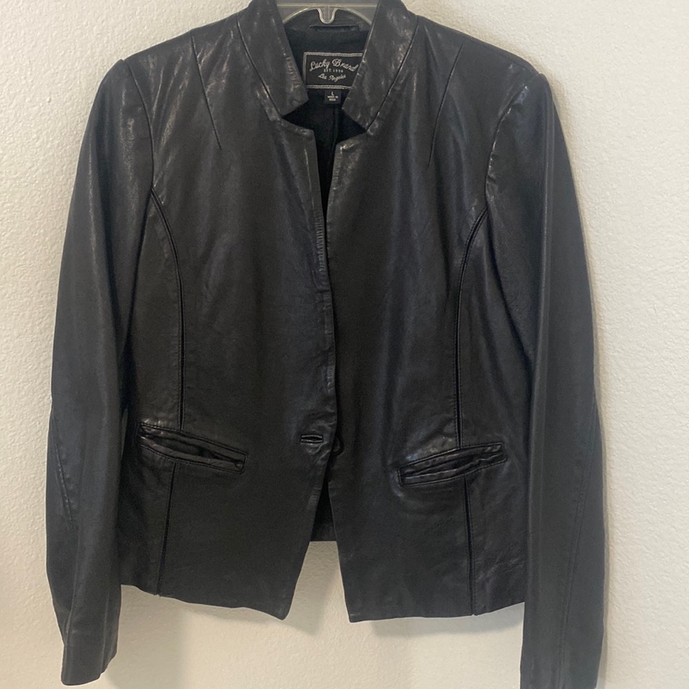 Genuine Leather Blazer Jacket